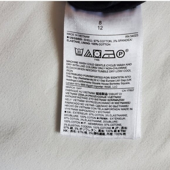 Vintage 90s GAP Floral Skater Mini Dress Navy 00 - Picture 6 of 6